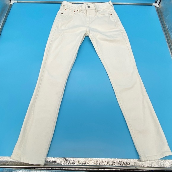 Citizens Of Humanity Distressed Racer White Jeans Size 25 - Picture 4 of 11